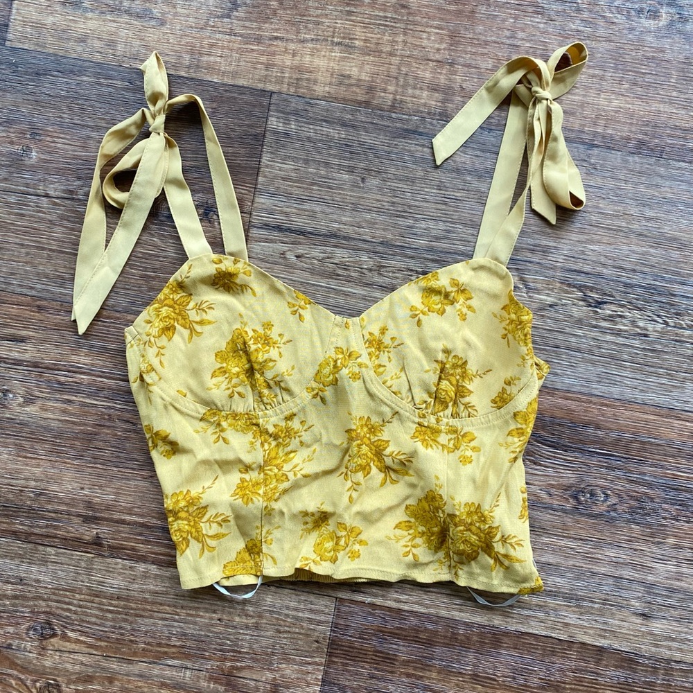 Yellow summer tank top